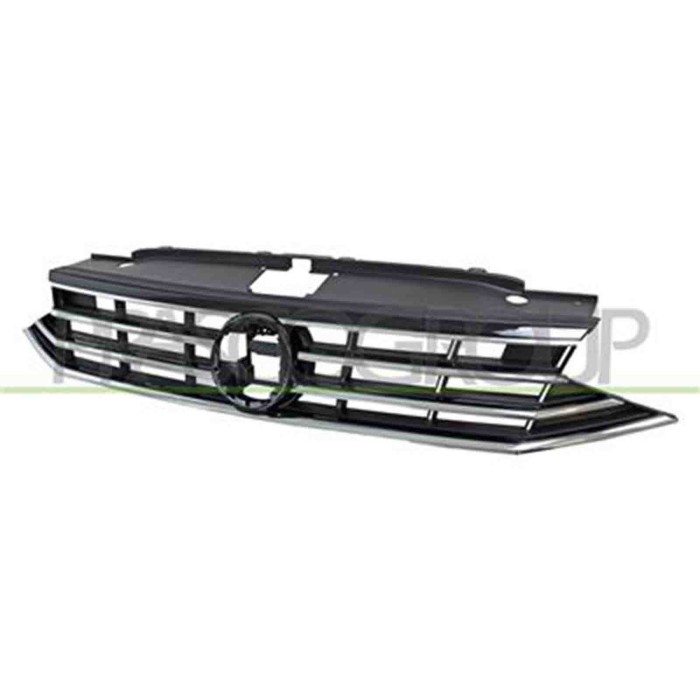 VG0582001_2.JPG Griglia Radiatore Nera Lucida Con Modanatura Cromata Per Volkswagen Passat B8 Dal 2019