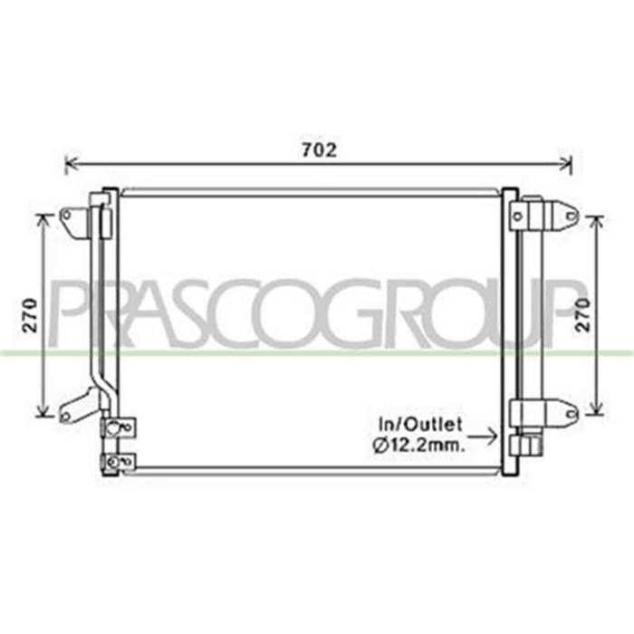 VG424C001_1.JPG Condensatore Per Volkswagen New Beetle Dal 2012 Al 2016