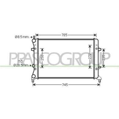 VG424R001_1.JPG Radiatore Per Volkswagen New Beetle Dal 2012 Al 2016
