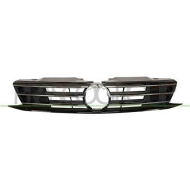 VG5242011_1.JPG Griglia Radiatore Nera Lucida Con Modanatura Cromata Per Volkswagen Jetta (a6) Dal 2014 Al 2018