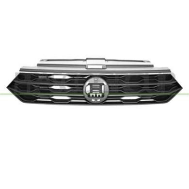 VG7702001_1.JPG Griglia Radiatore Nera Goffrata Con Modanatura Cromata Per Volkswagen T-roc Dal 2017 Al 2022