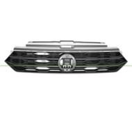 Griglia Radiatore Nera Goffrata Con Modanatura Cromata Per Volkswagen T-roc Dal 2017 Al 2022