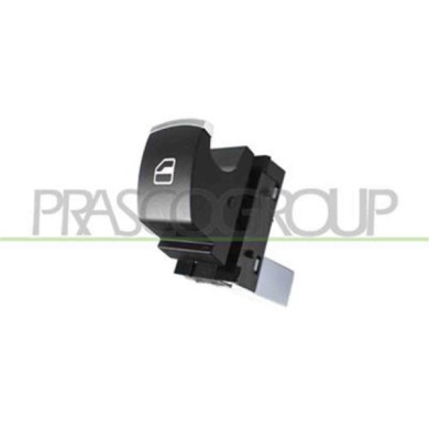 VG809WS15_2.JPG Interruttore Alzacristallo Nero/bordo Cromato Per Volkswagen Golf Vi Gti/gtd Dal 2009 Al 2012