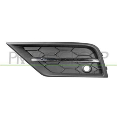 GUIDA_ALLA_SCELTA.JPG Griglia Superiore Sinistra Paraurti Anteriore Con Modanatura Cromata Con Fori Pdc+supporti Per Volkswagen 