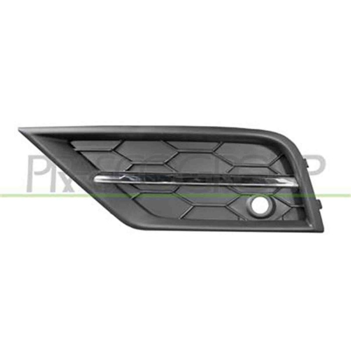 GUIDA_ALLA_SCELTA.JPG Griglia Superiore Sinistra Paraurti Anteriore Con Modanatura Cromata Con Fori Pdc+supporti Per Volkswagen 