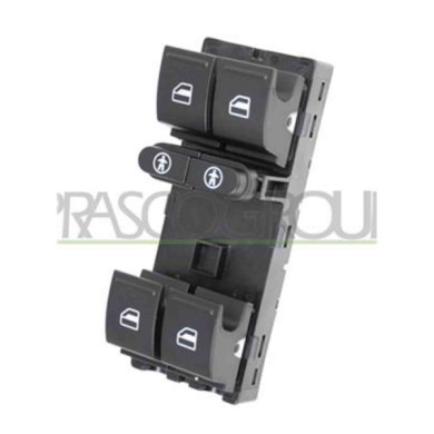 VG817WS04_2.JPG Pulsantiera Nera Per Volkswagen Touareg (7l) Dal 2007 Al 2010