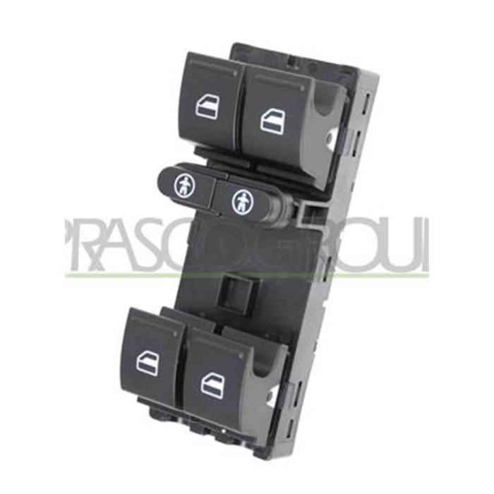 VG817WS04_2.JPG Pulsantiera Nera Per Volkswagen Touareg (7l) Dal 2007 Al 2010