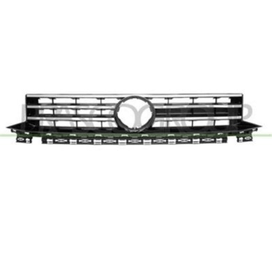 VG9072021_1.JPG Griglia Radiatore Nera Lucida Con Modanatura Cromata Per Volkswagen Caddy Dal 2015 Al 2020