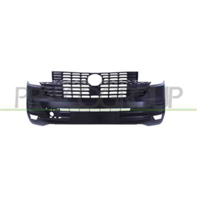 VG9221001_1.JPG Paraurti Anteriore Nero Goffrato Per Volkswagen T6.1 Van/transporter Dal 2019