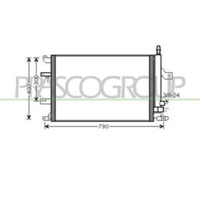 VV042C002_1.JPG Condensatore Per Volvo S70 - V70 Dal 2000 Al 2004