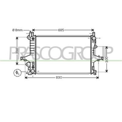 VV042R002_1.JPG Radiatore Per Volvo S70 - V70 Dal 2000 Al 2004