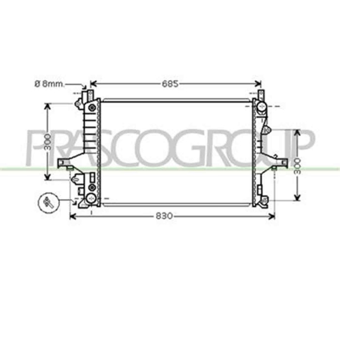 VV042R002_1.JPG Radiatore Per Volvo S70 - V70 Dal 2000 Al 2004