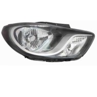 Proiettore H4 Con Motore Elettrico Per Hyundai I10 Lato Destro Dal 2011/01 Al 2013/12