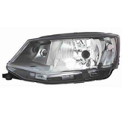 001323_AUTO.JPG Proiettore H4-py21 Con Motore Elettrico Per Skoda Fabia Lato Destro Dal 2015/01 Al 2018/08