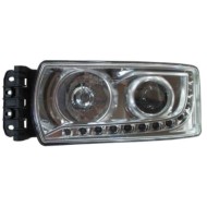 Proiettore Xenon D1s-h7 C/luce Diurna A Led Regolazione Manuale Per Iveco Stralis Lato Destro Dal 2002/02