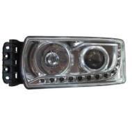 Proiettore H7-h7 C/luce Diurna A Led Regolazione Manuale C/centrali Per Iveco Stralis Lato Destro Dal 2002/02