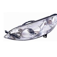 Proiettore H7-h1 Elettrico Senza Motore Per Peugeot 407 Lato Sinistro Dal 2004/02 Al 2008/06