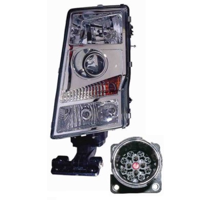 000566_AUTO.JPG Proiettore 4-h7 Predisposizione Per Regolazione Elettrico Per Volvo Truck Fm - Fh Lato Destro Dal 2002/01 Al 200