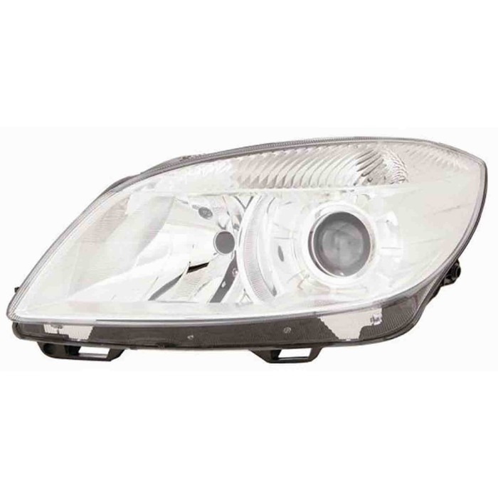 000901_AUTO.JPG Proiettore H7 2 Parabole Con Motore Elettrico Per Skoda Fabia Lato Sinistro Dal 2010/04 Al 2014/12