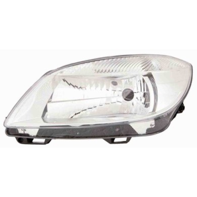 000901_AUTO.JPG Proiettore H4 Con Motore Elettrico Per Skoda Fabia Lato Destro Dal 2010/04 Al 2014/12