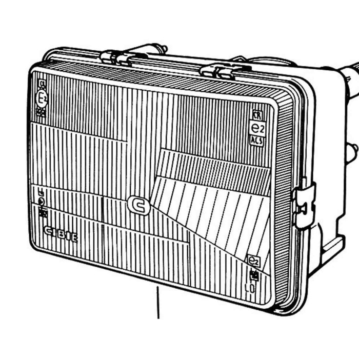 000090_AUTO.JPG Proiettore R2 Asimmetrico Per Fiat 127 Iv Lato Sinistro Dal 1984/01 Al 1987/12