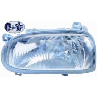 000436_AUTO.JPG Proiettore H4 Per Volkswagen Golf Iii Lato Destro Dal 1991/08 Al 1997/07