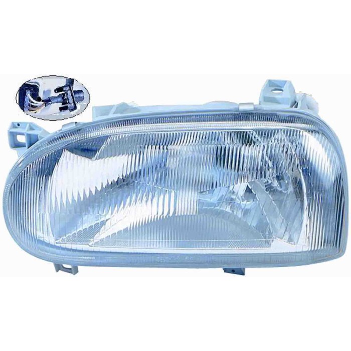 000436_AUTO.JPG Proiettore H4 Per Volkswagen Golf Iii Lato Destro Dal 1991/08 Al 1997/07