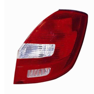 000717_AUTO.JPG Gruppo Ottico Posteriore Bianco-rosso Per Skoda Fabia Lato Destro Dal 2007/06 Al 2010/03 Versione 5 Porte