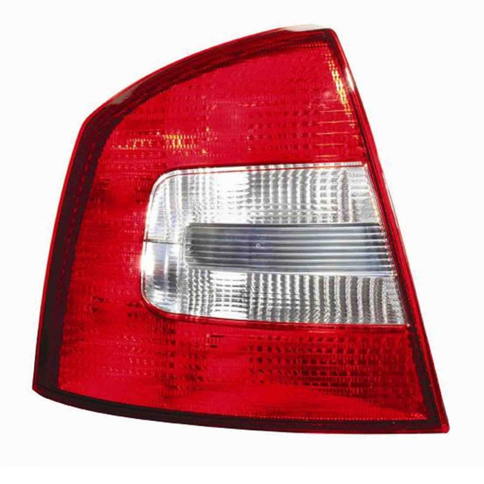 000829_AUTO.JPG Gruppo Ottico Posteriore Bianco-rosso Per Skoda Octavia Lato Destro Dal 2009/02 Al 2013/05 Versione 4 Porte