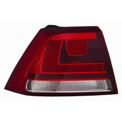 001105_AUTO.JPG Gruppo Ottico Posteriore Esterno Bianco Rosso Per Volkswagen Golf Vii Lato Destro Dal 2012/11 Al 2016/10