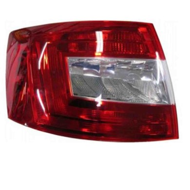 001138_AUTO.JPG Gruppo Ottico Posteriore Bianco - Rosso Per Skoda Octavia Lato Sinistro Dal 2013/06 Al 2016/12 Versione 4 Porte