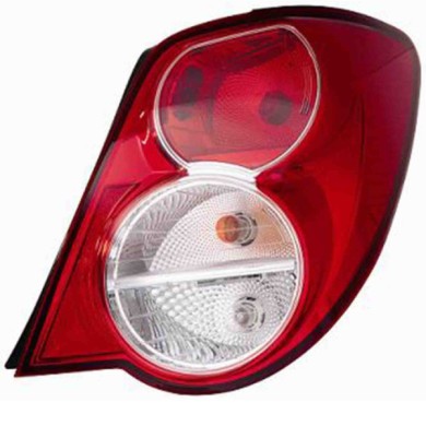 000957_AUTO.JPG Gruppo Ottico Posteriore Bianco - Rosso Per Chevrolet (ex Daewoo) Aveo Lato Destro Dal 2011/05 Versione 4 Porte