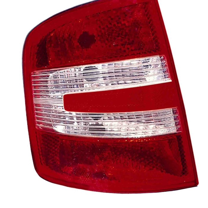 000528_AUTO.JPG Gruppo Ottico Posteriore Bianco-rosso Per Skoda Fabia Lato Destro Dal 2005/01 Al 2007/05 Versione 4 Porte