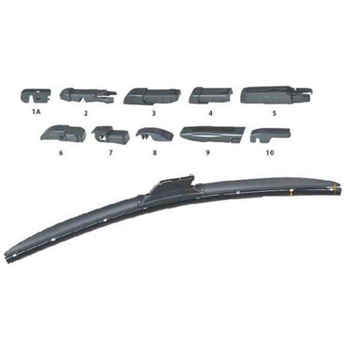 001155_AUTO.JPG Spazzole Tergicristallo 11" 280mm Ecoflat 10 Adattatori Per Ecoflat