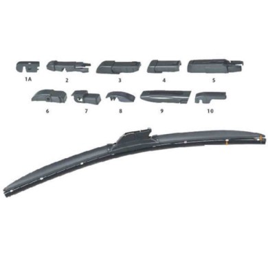 001155_AUTO.JPG Spazzole Tergicristallo 13" 330mm Ecoflat 10 Adattatori Per Ecoflat