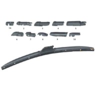 Spazzole Tergicristallo 13" 330mm Ecoflat 10 Adattatori Per Ecoflat