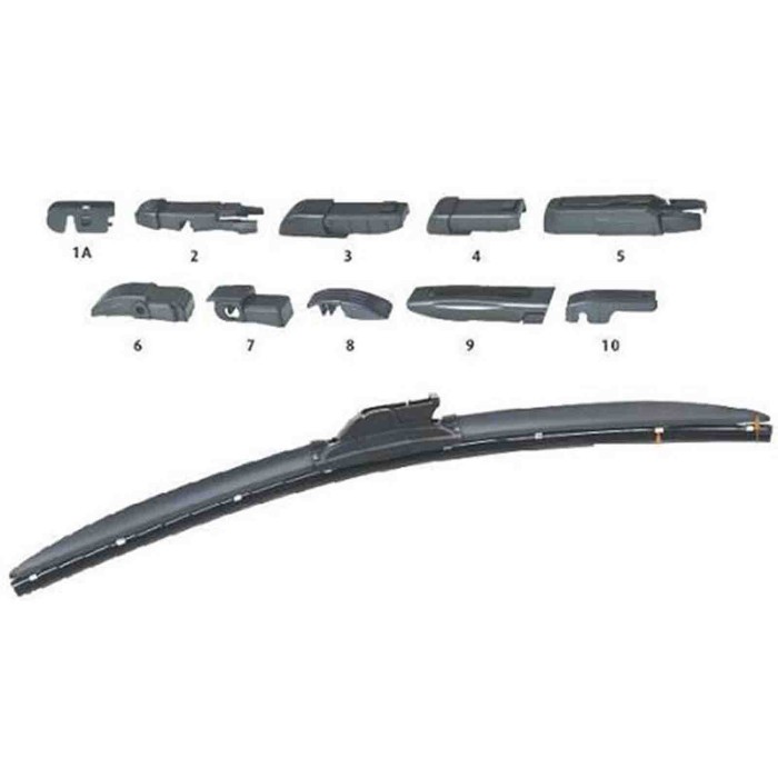 001155_AUTO.JPG Spazzole Tergicristallo 17" 425mm Ecoflat 10 Adattatori Per Ecoflat