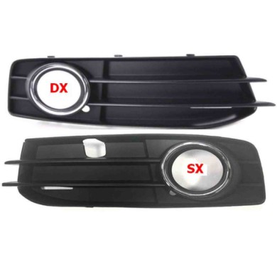 000816_AUTO.JPG Griglia Fendinebbia Nero Satinato E Bordo Cromato Per Audi A3 3 Porte Lato Destro Dal 2008/07 Al 2012/07