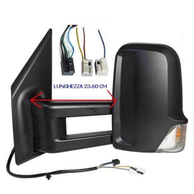 001502_AUTO.JPG Retrovisore Elettrico Termico C/fan. Braccio Lungo Per Mercedes Sprinter Lato Sinistro Dal 2018/06