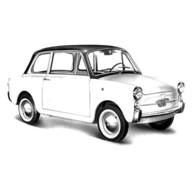 B02201.JPG Lente Anteriore Bianco Per Autobianchi Bianchina Dal 1657/09 Al 1969/10