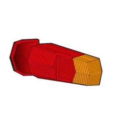 001598_AUTO.JPG Lente Posteriore Per Citroen Dyane Dal 1967/07 Al 1983/12