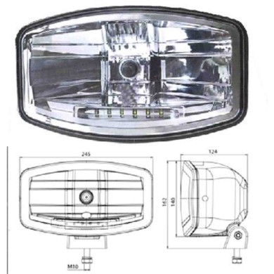000036_AUTO.JPG Fendinebbia Universale H7 C/luce Di Posizione A Led Per Mercedes Atego Dal 1998/01 Al 2004/12