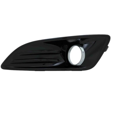 001081_AUTO.JPG Griglia Fendinebbia Nera Lucida Con Bordo Cromato Per Ford Fiesta Lato Sinistro Dal 2013/01 Al 2017/04
