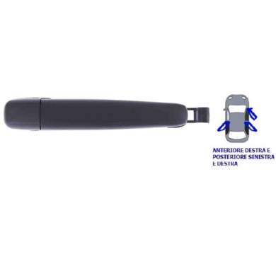 000067_AUTO.JPG Maniglia Esterna Anteriore E Posteriore Per Citroen C2 Dal 2003/09