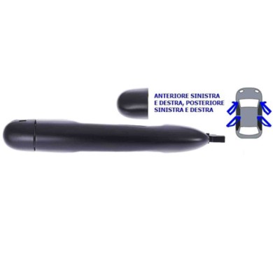 000351_AUTO.JPG Maniglia Esterna Anteriore E Posteriore Per Renault Megane Dal 2002/09 Al 2005/12