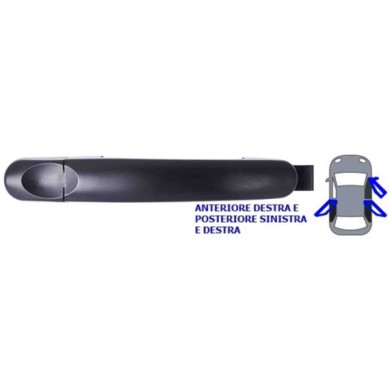 000428_AUTO.JPG Maniglia Esterna Anteriore E Posteriore Per Volkswagen Beetle Dal 1998/04 Al 2005/05