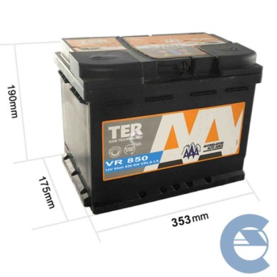 149609-large_default.jpg Aaa Ter Vr 850 12v 95ah 680a En 7905759 Batteria Avviamento Start & Stop