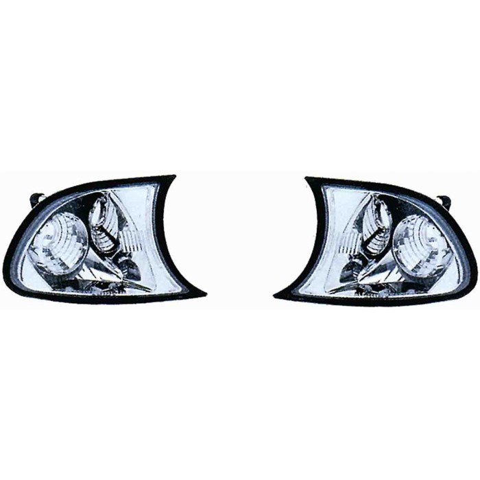 000046_AUTO.JPG Kit Fanale Anteriore Crystal Cromato Per Bmw Serie 3 E46 Coupe' Cabrio Dal 1999/05 Al 2001/07