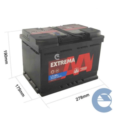 149534-large_default.jpg Aaa Extrema L3 80+ 12v 80ah 730a En 7905772 Batteria Avviamento Auto