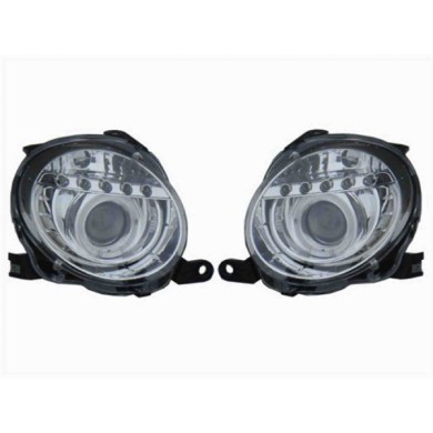 000589_AUTO.JPG Kit Proiettore Superiore H1 C/lenticolare A Led Per Fiat 500 Dal 2007/07 Al 2015/05